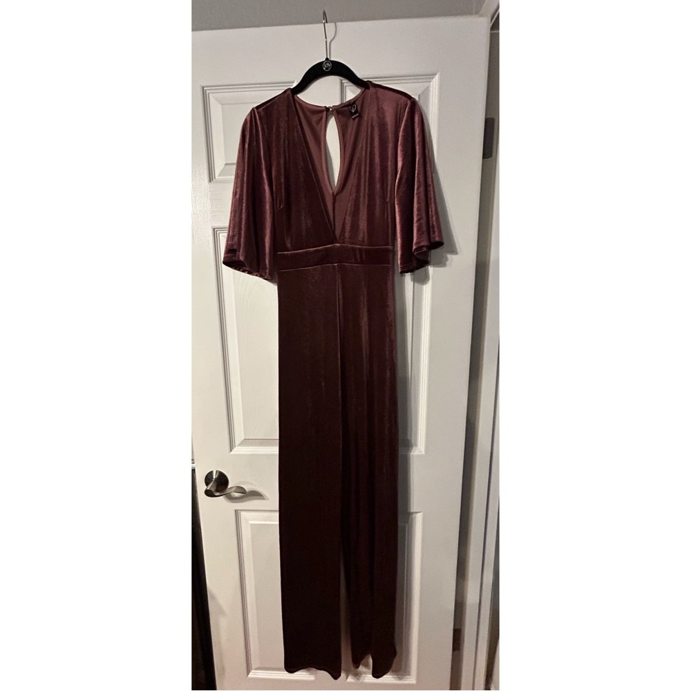 Windsor Plum Velvet Jumpsuit